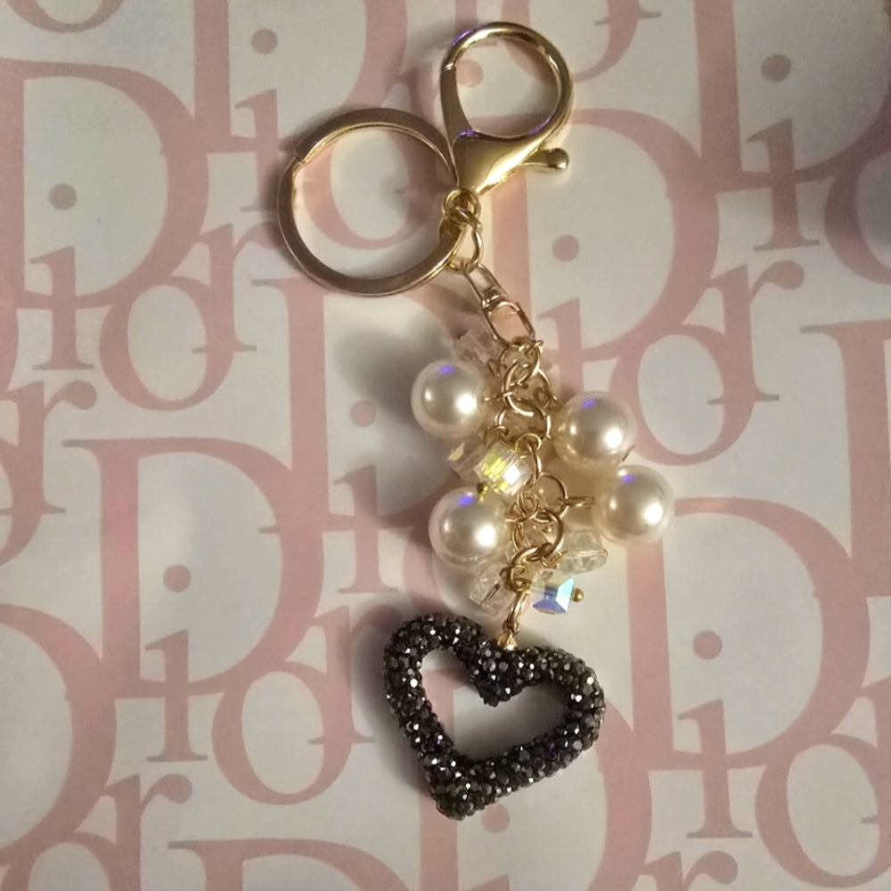 Heart Bag Charm/ Keychain New
